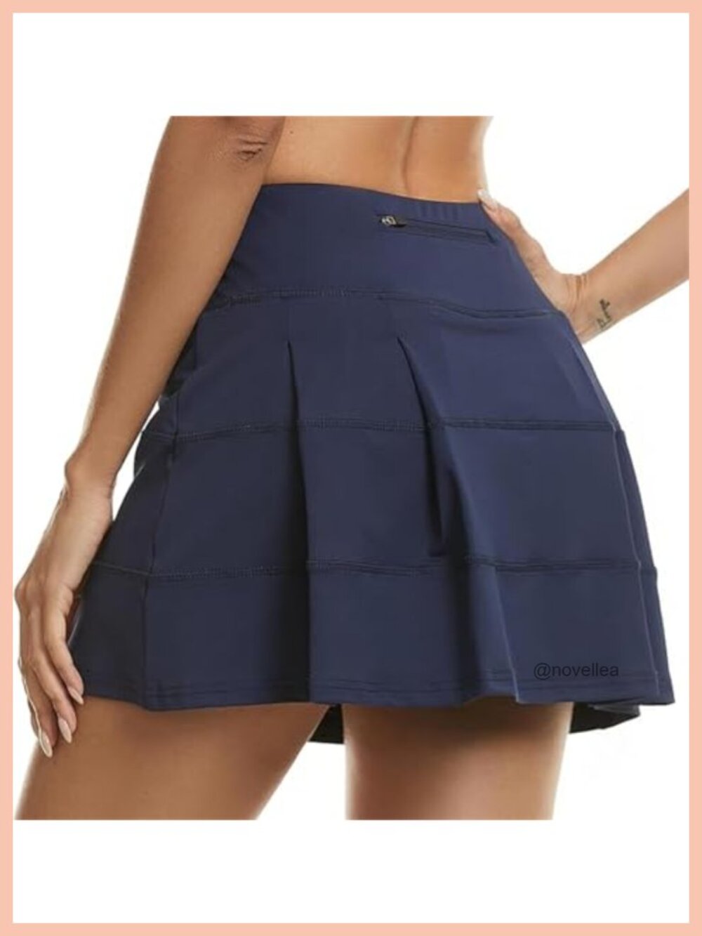 Pleated Tennis Golf Skort with Inner Shorts High Waisted Athletic Skirt